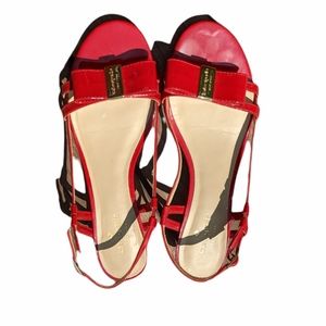 Kate Spade Red and Black Sandals